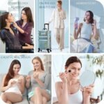 FRENESSA Rolling Makeup Case Cosmetology Case on Wheels 3 in 1 Cosmetic Trolley Large Storage Organizer Salon Barber Case Traveling Cart Trunk for Esthetician Nail Tech Mobile Stylists, Blue - Image 6