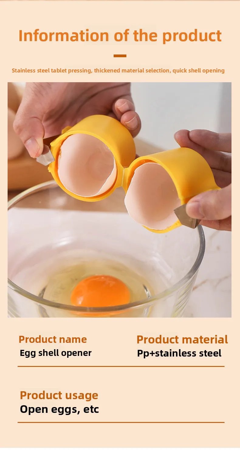 Rocklon egg Shell Opener Egg Beater Separator Household Kitchen Baking Tools Kitchen Tools Portable Egg Opening Machine Quick