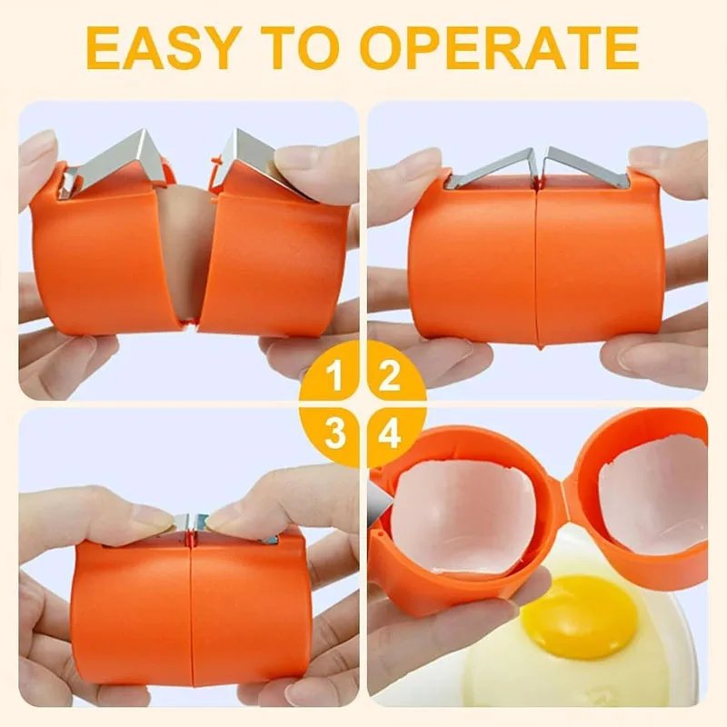 Rocklon egg Shell Opener Egg Beater Separator Household Kitchen Baking Tools Kitchen Tools Portable Egg Opening Machine Quick