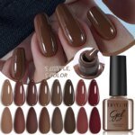 Rocklon 6Pcs/set 7ml Coffee Series Gel Nail Polish Kit 125 Colors Manicure Semi Permanent Soak Off UV Nail Art Gel Varnish - Image 2