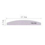 Rocklon Nail File Buffer 100/180 Grit Half Moon Nail Files Double Side Sandpaper Nail Sanding Grinding Gel Nail Polish Manicure Tool - Image 6