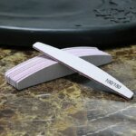 Rocklon Nail File Buffer 100/180 Grit Half Moon Nail Files Double Side Sandpaper Nail Sanding Grinding Gel Nail Polish Manicure Tool - Image 2