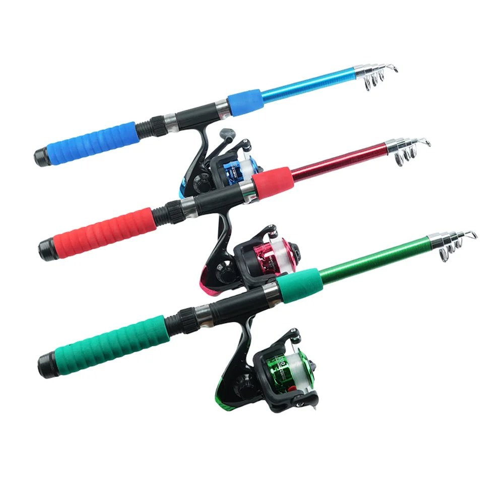 Rocklon Fishing Pole Set Full Kits With Telescopic Fishing Rod And Spinning Reel Baits Hooks Travel Pole Set
