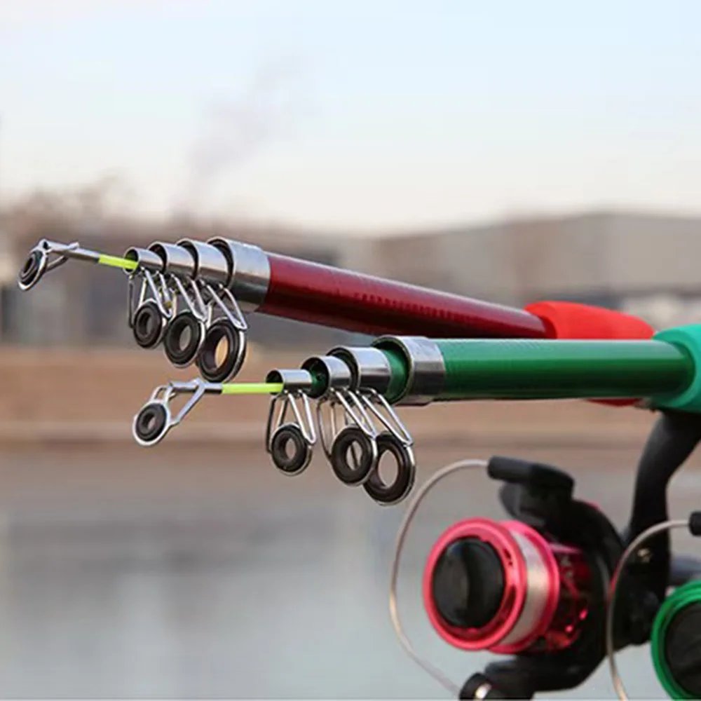 Rocklon Fishing Pole Set Full Kits With Telescopic Fishing Rod And Spinning Reel Baits Hooks Travel Pole Set