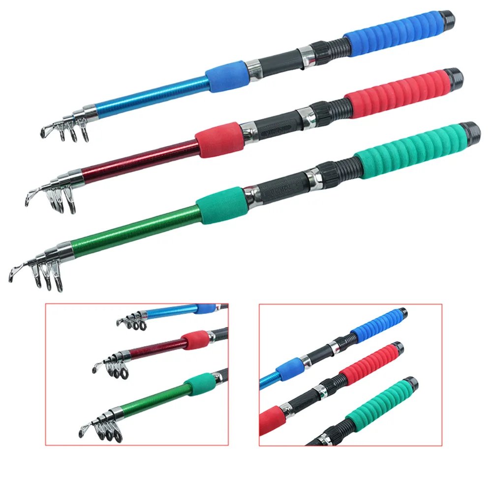 Rocklon Fishing Pole Set Full Kits With Telescopic Fishing Rod And Spinning Reel Baits Hooks Travel Pole Set