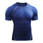 Rocklon Fitness clothes men's outdoor sports quick drying short sleeved t-shirt training pro running stretch tight fitting clothes yoga - Image 5