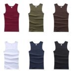 Rocklon Men's Sleeveless Breathable Fitness Vest Basic Elastic Tank Top Men's Cotton Bodybuilding T-shirt Classic Color Clothes - Image 3