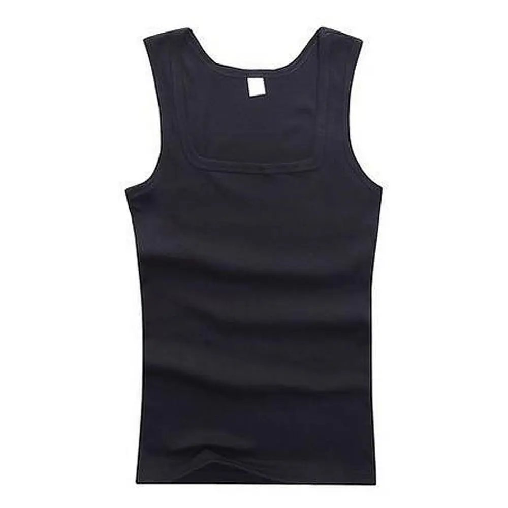 Rocklon Men's Sleeveless Breathable Fitness Vest Basic Elastic Tank Top Men's Cotton Bodybuilding T-shirt Classic Color Clothes