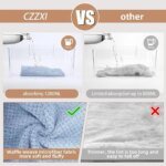 Rocklon Solid color hair towel Textured dry hair cap 9.8 "X 25.5" absorbent hair towel wrap for button-down women - Image 4