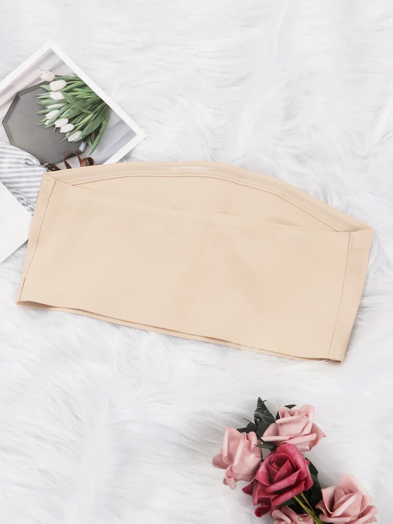 Rocklon Women's Strapless No Padding Seamless Front Button Bra Comfortable Smooth Underwear