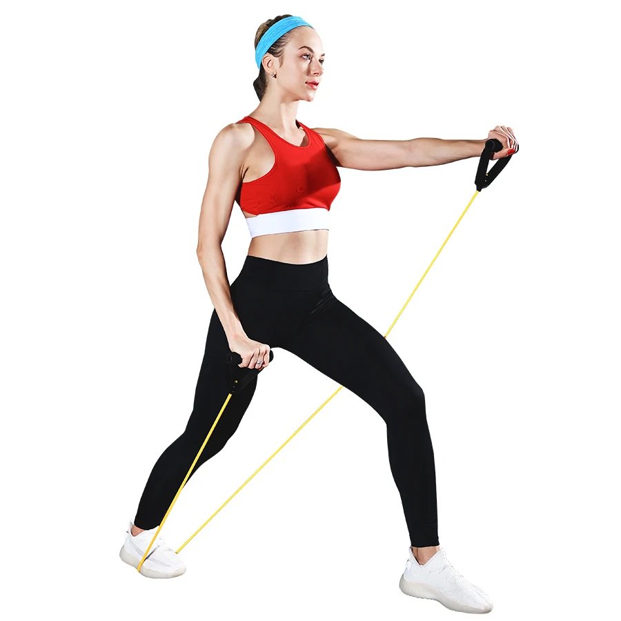 Rocklon 5 Levels Pull Rope Fitness Elastic Bands Resistance Bands with Handles Training Exercise Tube Band  Workouts Strength Equipment