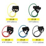 Rocklon 5 Levels Pull Rope Fitness Elastic Bands Resistance Bands with Handles Training Exercise Tube Band  Workouts Strength Equipment