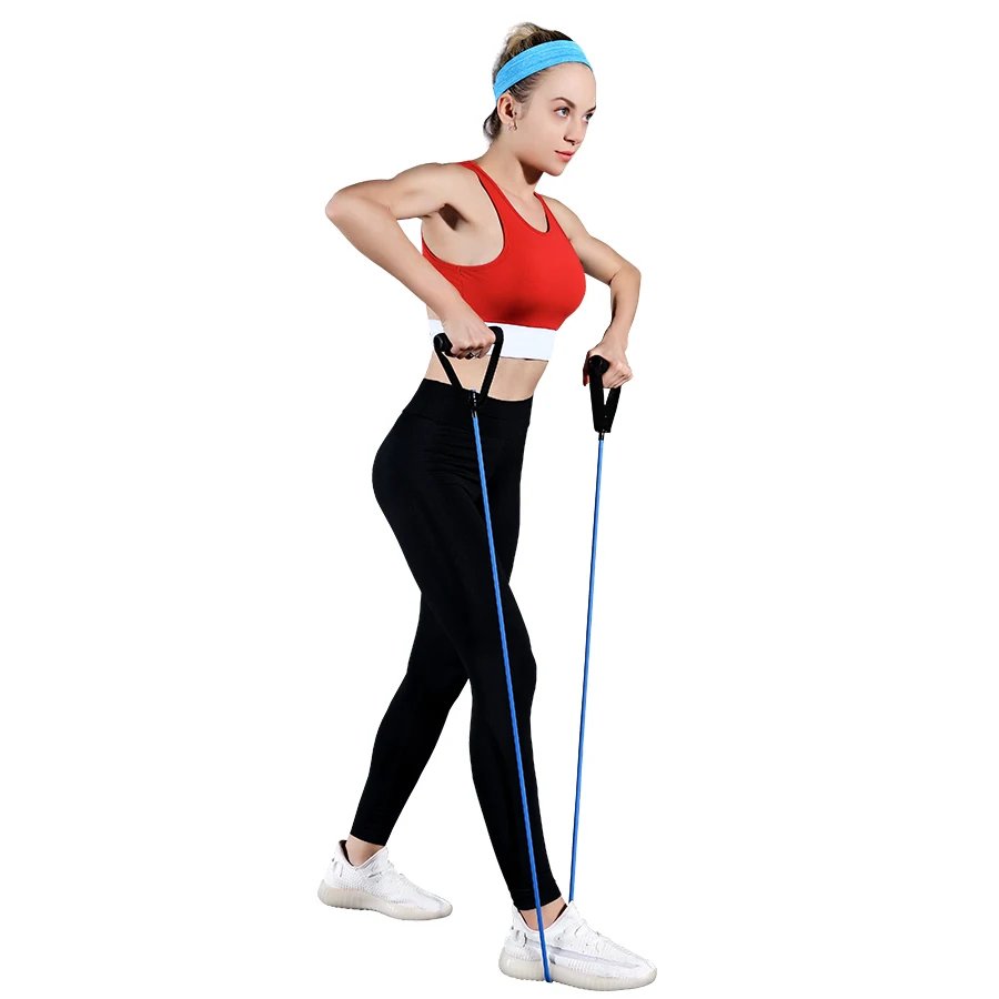 Rocklon 5 Levels Pull Rope Fitness Elastic Bands Resistance Bands with Handles Training Exercise Tube Band  Workouts Strength Equipment