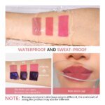 Rocklon Lip Stain Blading Peel Off and Reveal Kit Long Lasting 3pcs Rose Waterproof Pink Lip Tint Transfer Proof Natural Lip Stain Kit - Image 5