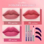Rocklon Lip Stain Blading Peel Off and Reveal Kit Long Lasting 3pcs Rose Waterproof Pink Lip Tint Transfer Proof Natural Lip Stain Kit - Image 3