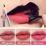 Rocklon Lip Stain Blading Peel Off and Reveal Kit Long Lasting 3pcs Rose Waterproof Pink Lip Tint Transfer Proof Natural Lip Stain Kit - Image 2