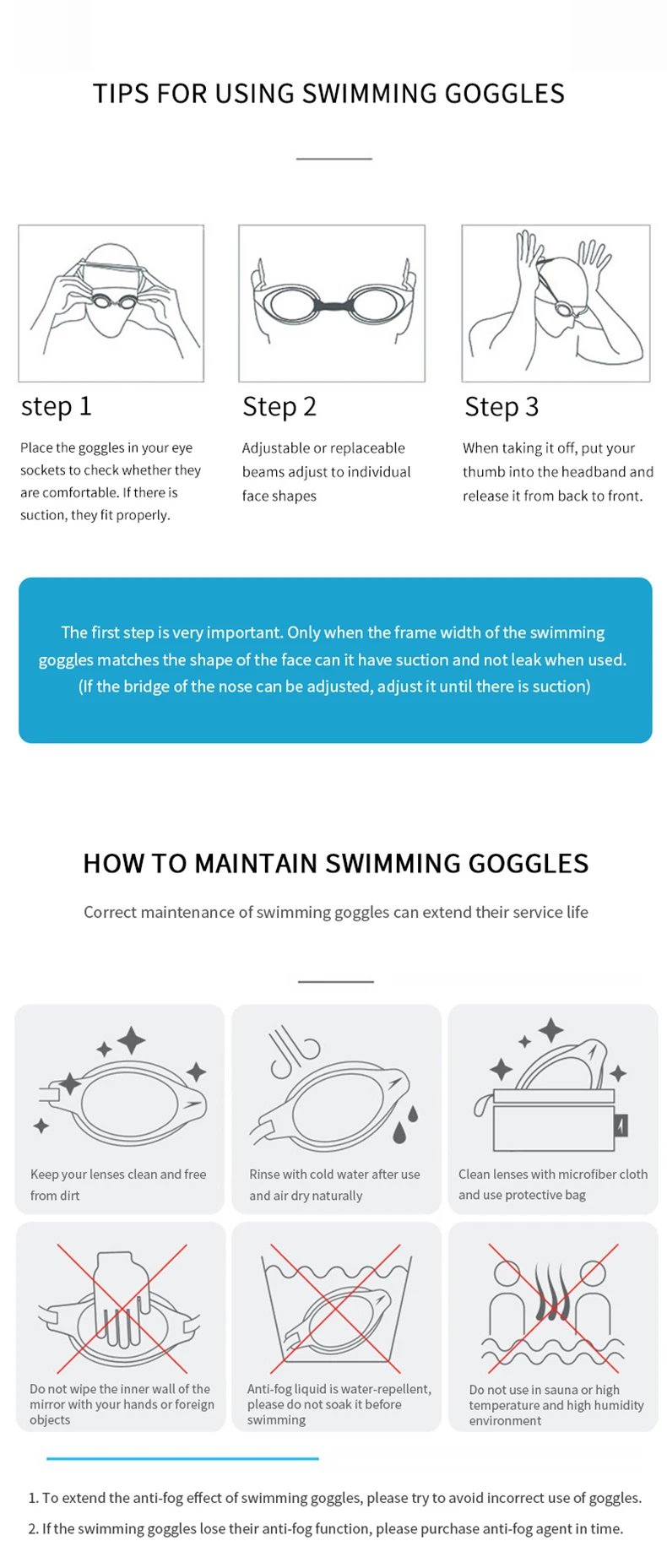 Unisex Adult Swimming Goggles – Anti-Fog Swim Glasses for Men & Women – Adjustable Silicone Waterproof Professional Swim Eyewear