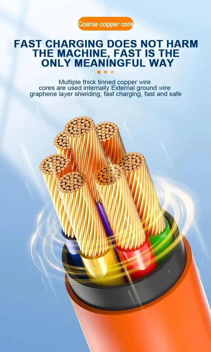 Rocklon 120W 7A Fast Charge USB Type C Cable 180 Degree Rotation Elbow Cable for Game for Xiaomi Redmi Honor Phone Charger USB C Cable