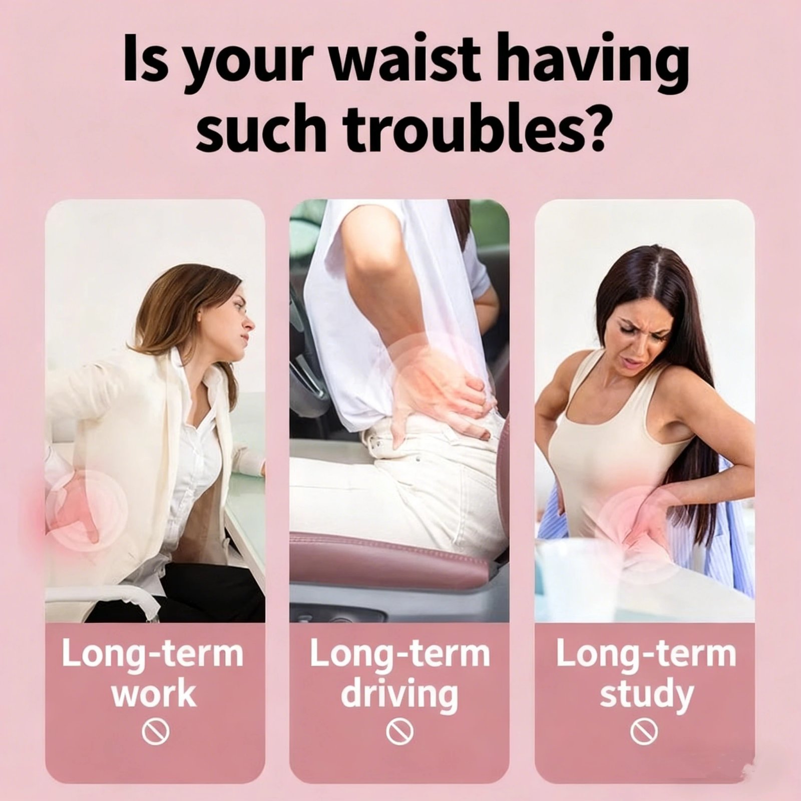 Rocklon Support Back Massager for Spine Pain Relief Vertebral Relaxer Lower Traction Stretcher Corrects Waist Relaxation