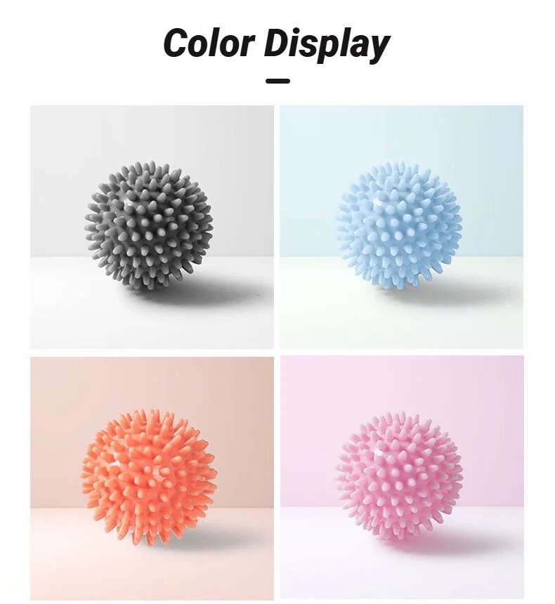 Rocklon 6CM Sport Massage Ball Myofascial Release Massager Spiky Deep Tissue Trigger Point Muscle Recovery Pain Relief Durable Hedgehog