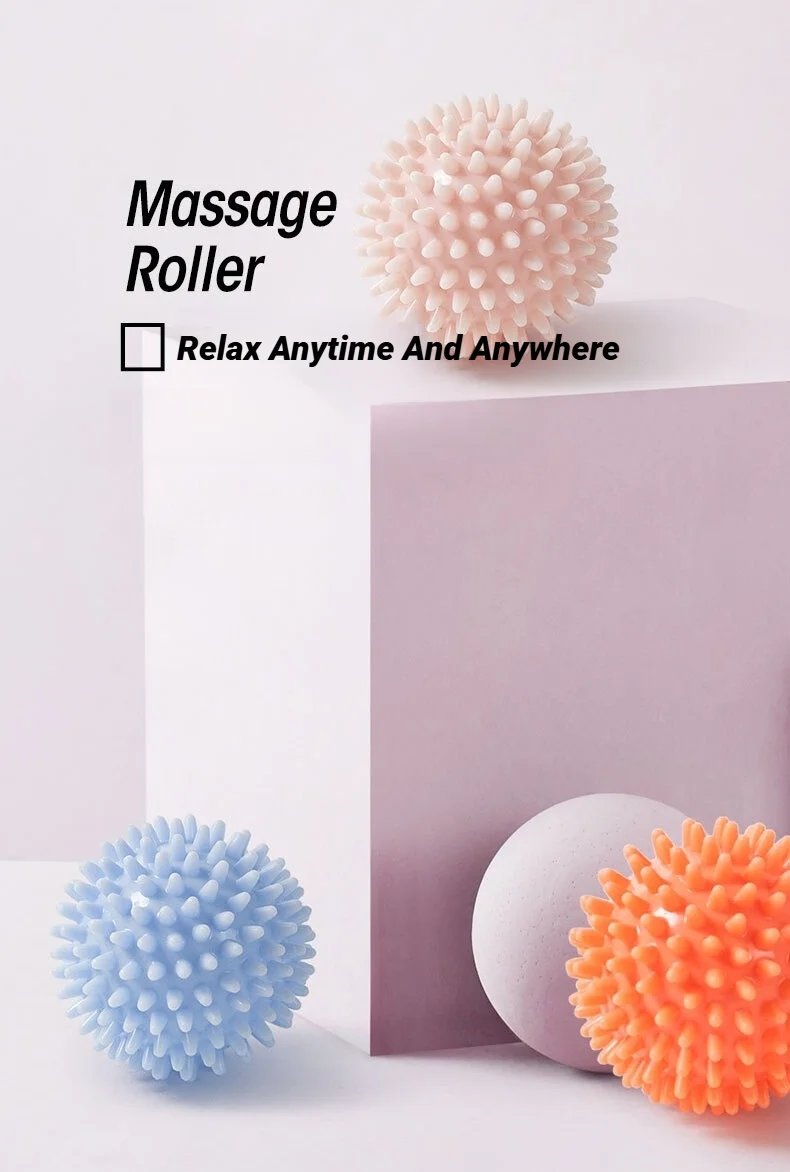 Rocklon 6CM Sport Massage Ball Myofascial Release Massager Spiky Deep Tissue Trigger Point Muscle Recovery Pain Relief Durable Hedgehog