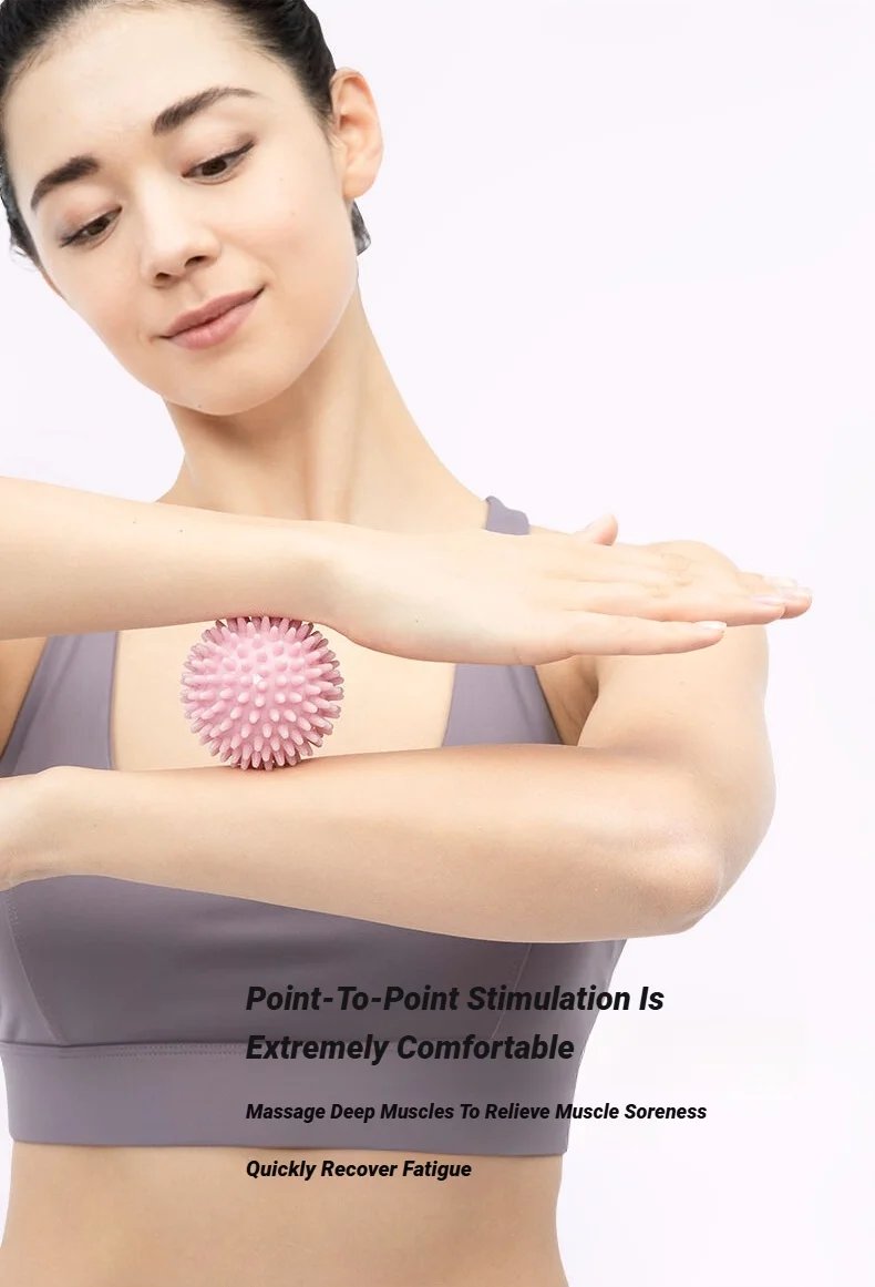 Rocklon 6CM Sport Massage Ball Myofascial Release Massager Spiky Deep Tissue Trigger Point Muscle Recovery Pain Relief Durable Hedgehog