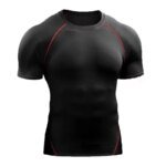 Rocklon Fitness clothes men's outdoor sports quick drying short sleeved t-shirt training pro running stretch tight fitting clothes yoga - Image 3
