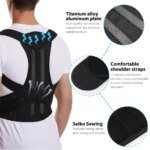 Rocklon Back Brace Posture Corrector for Women & Men, Adjustable Back Lumbar Support Belt Shoulder Posture Support for Improve Scoliosis - Image 5