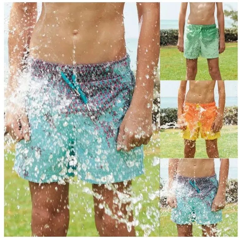 Summer Color Changing Swimwear for Man S-3XL Beach Shorts Swim Trunks Pants Change Color When Exposed To Water Shorts