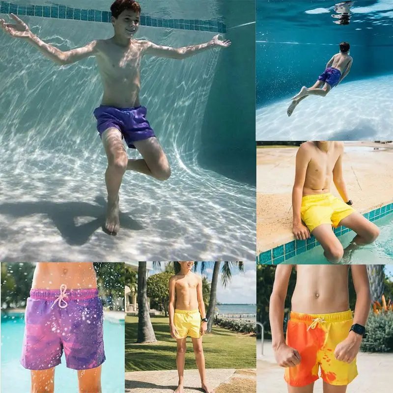 Summer Color Changing Swimwear for Man S-3XL Beach Shorts Swim Trunks Pants Change Color When Exposed To Water Shorts