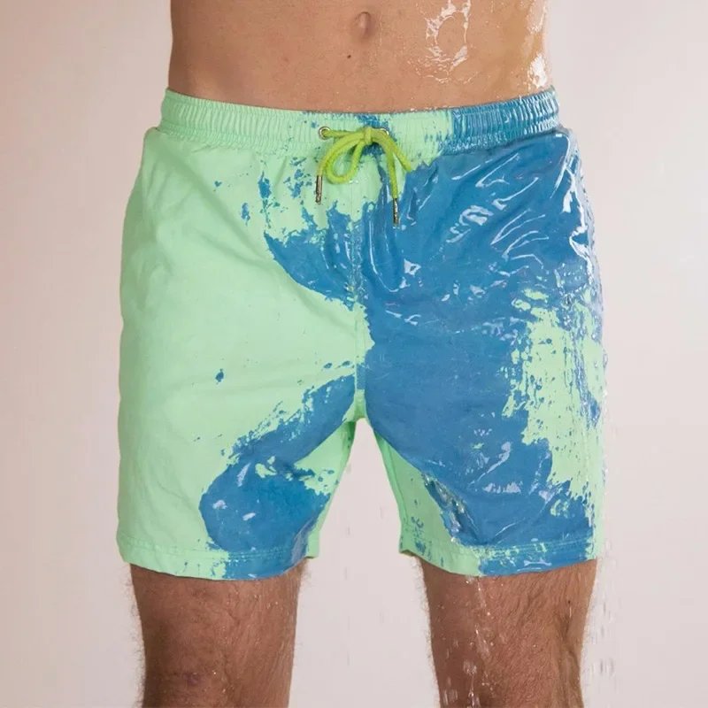 Summer Color Changing Swimwear for Man S-3XL Beach Shorts Swim Trunks Pants Change Color When Exposed To Water Shorts
