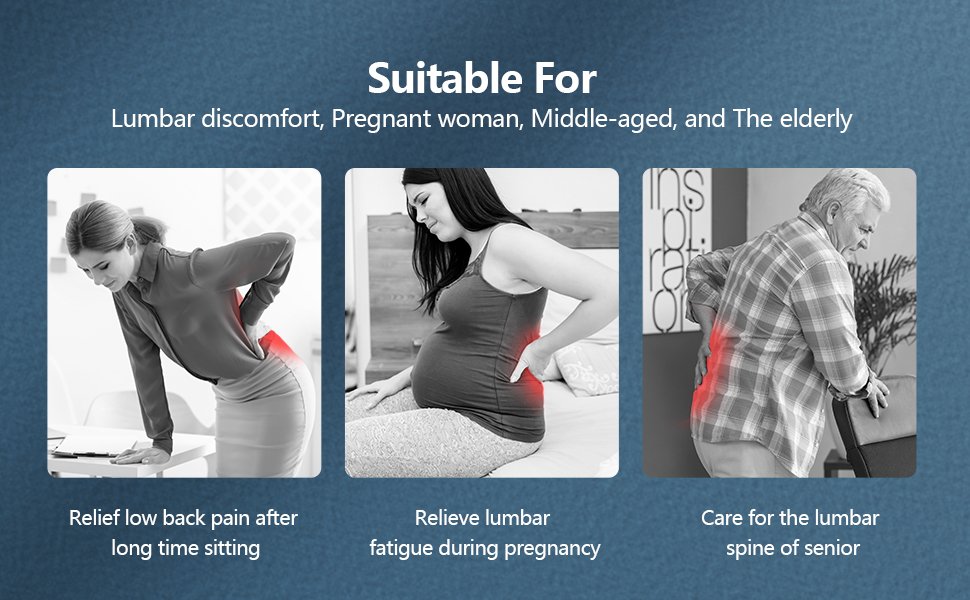 Back Pillow Bed Sleeping Waist Protection Pad Lying Flat Waist Relief Waist Support Heating Vibrating Electric Massage Pillow