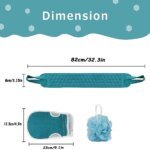 Exfoliating Body Scrubber Set - Includes Back Scrubber, Bath Glove And Shower Bath Sponge Loofah - Image 2