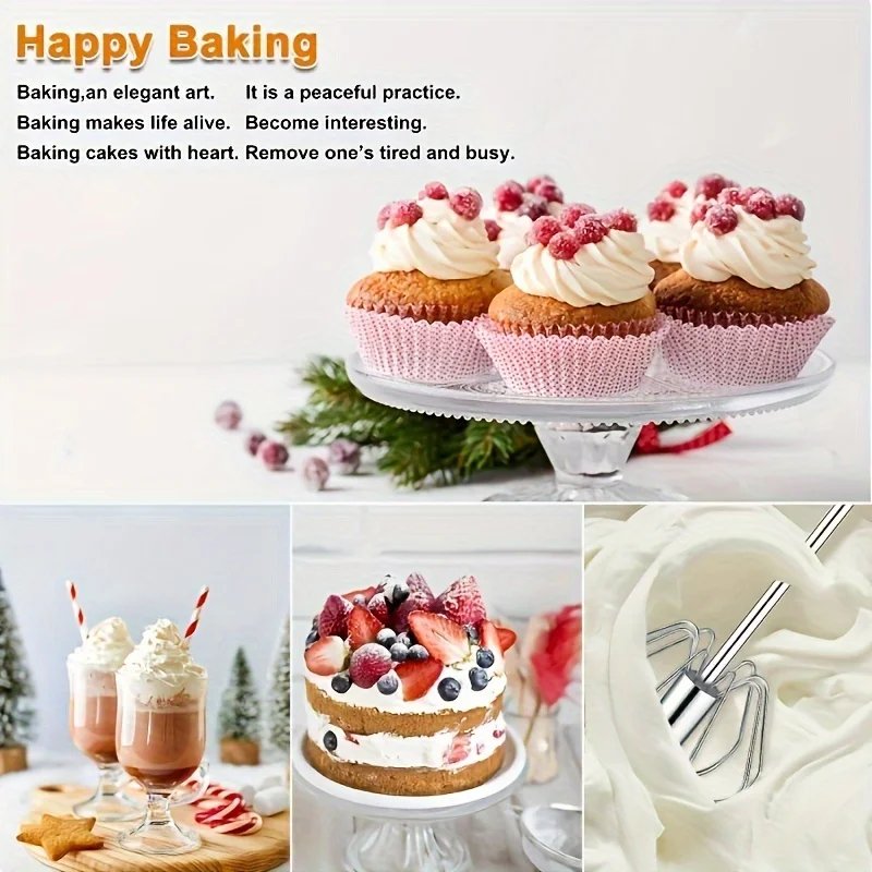 Stainless Steel Egg Beater Durable Semi-Automatic Mixer for Effortless Egg Cream Mixing Stirring and Beating for Kitchen Baking