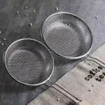 Stainless Steel Colander with Wooden Handle - Fine Mesh Skimmer Spoon for Cooking, Food Prep  Grease Filtering for Pasta Noodles - Image 3