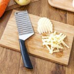 Stainless Steel Potato Chip Slicer Dough Vegetable Fruit Crinkle Wavy Slicer Knife Potato Cutter Chopper French Fry Maker Tool - Image 3