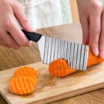 Stainless Steel Potato Chip Slicer Dough Vegetable Fruit Crinkle Wavy Slicer Knife Potato Cutter Chopper French Fry Maker Tool - Image 2