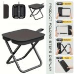 Portable multifunctional outdoor picnic camping folding chair, ultra light fishing stool, travel stool, fishing accessories - Image 4