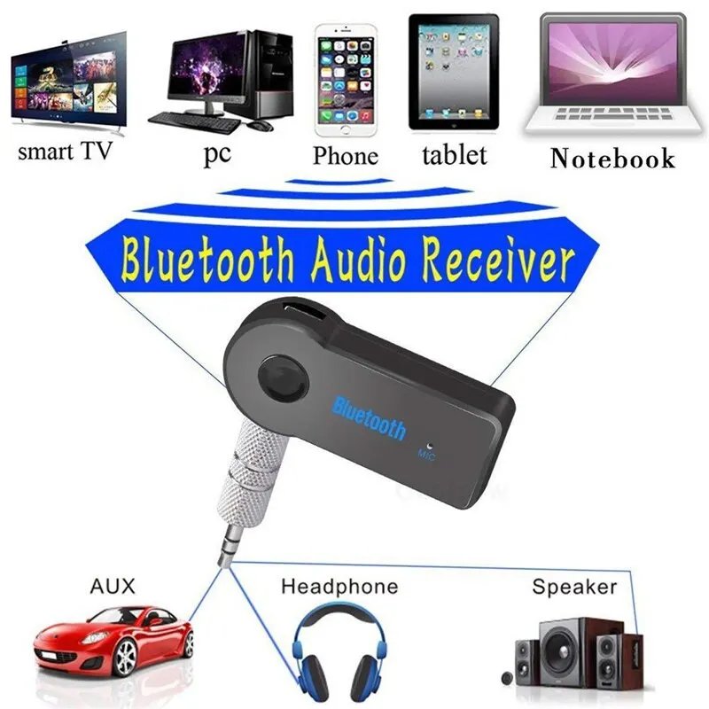 Aux Car Bluetooth 5.0 Receiver 3.5mm 3.5 AUX Jack Stereo Music Audio Car Transmitter Speaker Amplifier Wireless Adapter with Mic Aux Car Bluetooth 5.0 Receiver 3.5mm 3.5 AUX Jack Stereo Music Audio Car Transmitter Speaker Amplifier Wireless Adapter with Mic
