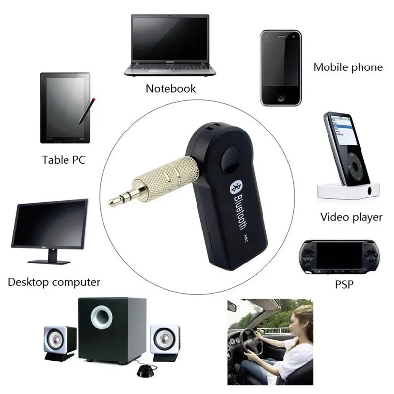 Aux Car Bluetooth 5.0 Receiver 3.5mm 3.5 AUX Jack Stereo Music Audio Car Transmitter Speaker Amplifier Wireless Adapter with Mic Aux Car Bluetooth 5.0 Receiver 3.5mm 3.5 AUX Jack Stereo Music Audio Car Transmitter Speaker Amplifier Wireless Adapter with Mic
