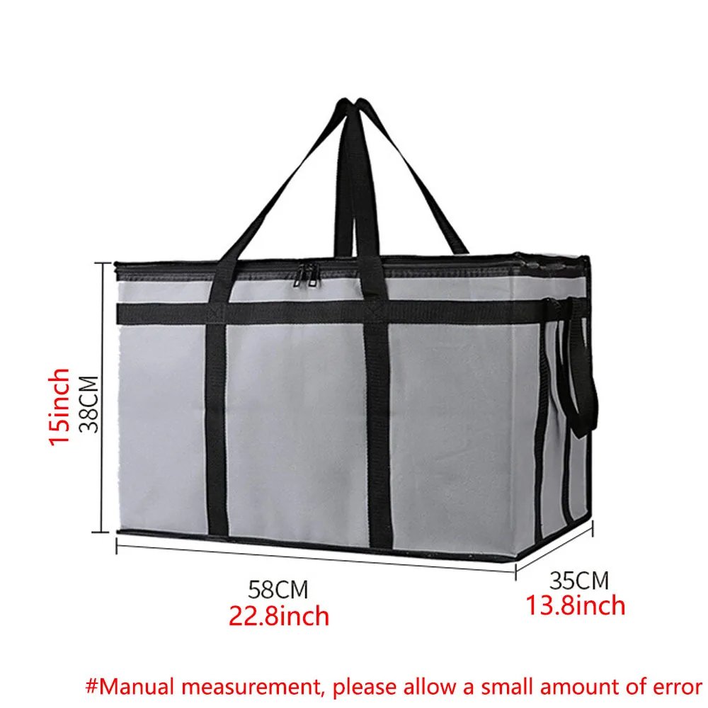 1 Set (Bag & Bottom), XXXL Large Capacity Reusable Warming Bag with Removable Hard Bottom, 3 Layers Insulated Pizza Delivery Bag 1 Set (Bag & Bottom), XXXL Large Capacity Reusable Warming Bag with Removable Hard Bottom, 3 Layers Insulated Pizza Delivery Bag