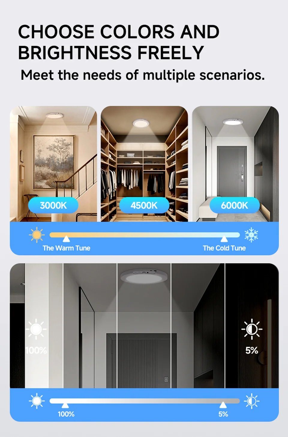 Motion Sensor Ceiling Light USB Type-C Rechargeable Magnetic Lamp Wireless Wall Lamp Remote LED Night Light For Kitchen Coatroom Motion Sensor Ceiling Light USB Type-C Rechargeable Magnetic Lamp Wireless Wall Lamp Remote LED Night Light For Kitchen Coatroom