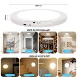 Motion Sensor Ceiling Light USB Type-C Rechargeable Magnetic Lamp Wireless Wall Lamp Remote LED Night Light For Kitchen Coatroom - Image 6