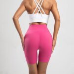 Women Sports Biker Shorts Women Naked Feeling High Waist Yoga Shorts Push Up Fitness Leggings Tummy Control Yoga Slim Shorts - Image 6
