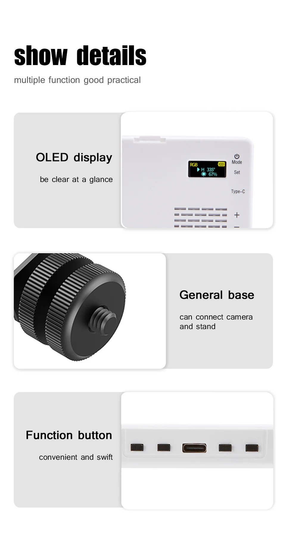 RGB LED Camera Light Full Color Output Video Lamp Kit Dimmable 2500K-8500K Bi-Color Panel Light CRI 95+ RGB LED Camera Light Full Color Output Video Lamp Kit Dimmable 2500K-8500K Bi-Color Panel Light CRI 95+