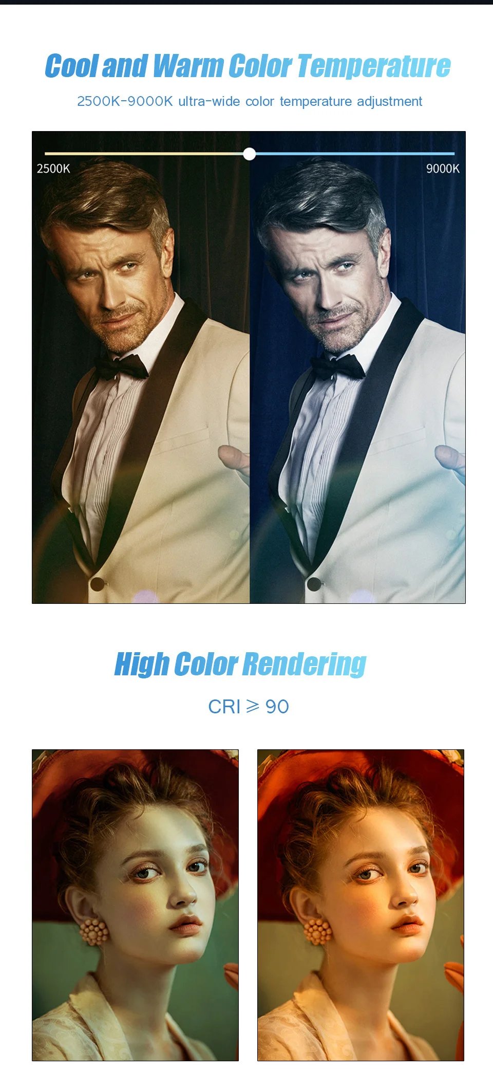 RGB LED Camera Light Full Color Output Video Lamp Kit Dimmable 2500K-8500K Bi-Color Panel Light CRI 95+ RGB LED Camera Light Full Color Output Video Lamp Kit Dimmable 2500K-8500K Bi-Color Panel Light CRI 95+