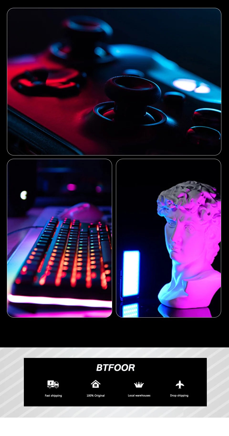 RGB LED Camera Light Full Color Output Video Lamp Kit Dimmable 2500K-8500K Bi-Color Panel Light CRI 95+ RGB LED Camera Light Full Color Output Video Lamp Kit Dimmable 2500K-8500K Bi-Color Panel Light CRI 95+