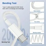 Rocklon 30W Fast Charger Set USB C Port Wall Charging 3.3Ft Type-C Braiding Data Cable for iPhone 16 15 Pro Max Plus ipad Samsung Xiaomi - Image 4