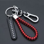1pc Anti-Lost Car Keychain, Phone Number Card Keyring, Phone Number Plate, Lock Key Ring Auto Vehicle Key Chain, Car Accessories - Image 4