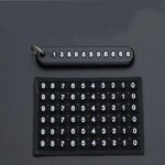 1pc Anti-Lost Car Keychain, Phone Number Card Keyring, Phone Number Plate, Lock Key Ring Auto Vehicle Key Chain, Car Accessories - Image 5